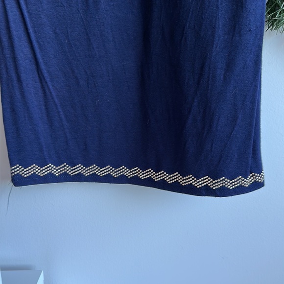 Never worn - navy blue dress with gold details - Picture 3 of 4